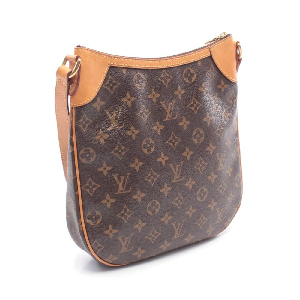 Louis Vuitton Odeon Shoulder Bag Canvas Leather Monogram Brown
